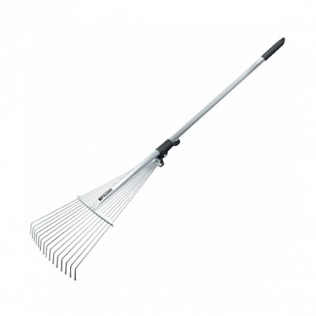 Грабли веерные стальные,190-520х1200 мм,15 зубьев, раздвижные, стальной черенок// Palisad 6175655