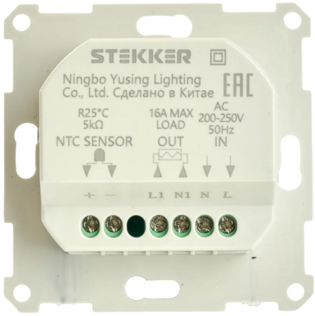 Терморегулятор для теплого пола механический 3500W Катрин белый GLS00-7117-01