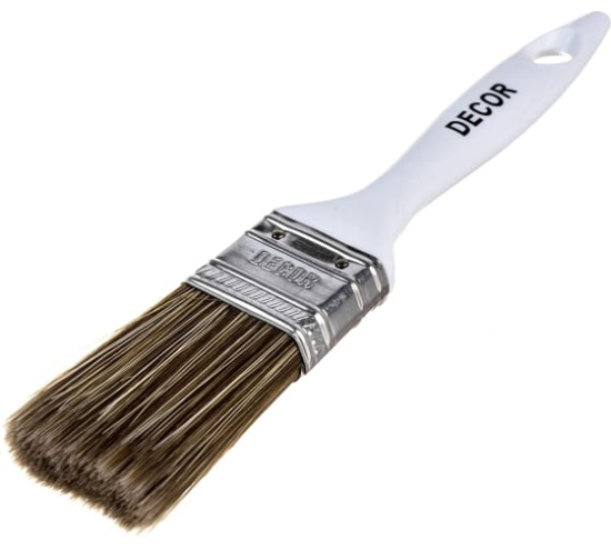 Кисть плоская 35*15мм пластик.ручка PROFI 730-038