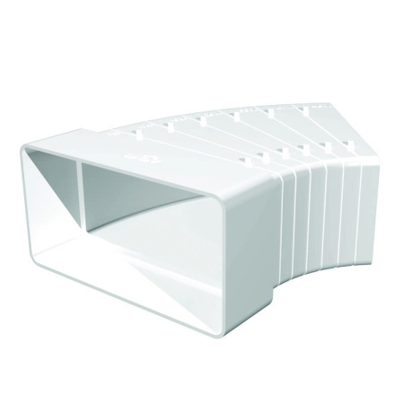 Колено разноугловое горизонтальное 60*204 620КРП