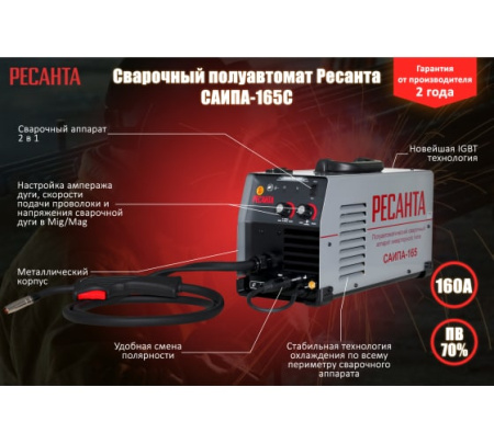 Сварочный полуавтомат САИПА-165 Ресанта 65/8