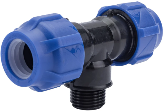 Тройник компресс. 20х3/4 НР 