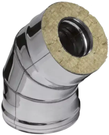 Колено-сэндвич DN150*210 45гр 0,8/439 FeFlues 
