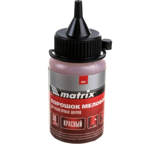 Порошок меловой красный, 50 г, для разметочных шнуров// Matrix 84857