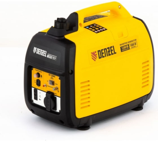 Генератор инверторный GT-1200iS,1,2 кВт,230В,бак 2,4 л, закрытый корпус,  ручной старт/Denzel 94701