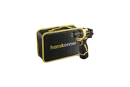 Дрель аккум. Hanskonner HCD1645BLС 14,4В,45Нм, 2х2,0Ач патрон 10мм сумка-кейс