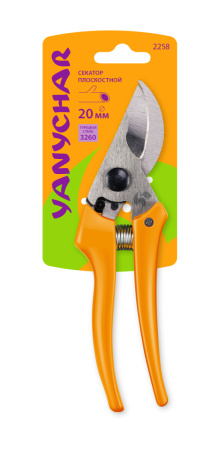 Секатор плоскостной обливные рукоятки "ЯНЫЧАР" 2258