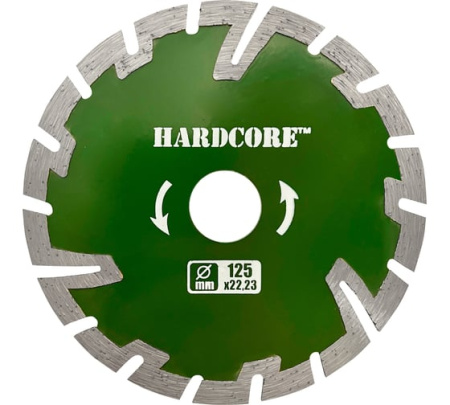 Диск алмазный ГЛУБОКОРЕЗ 125*2,2*8/14/25*22,23 бетон Hardcore 185125