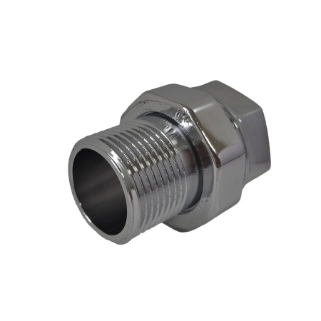 Переходник американка ХРОМ г/ш 1" прямая Tim