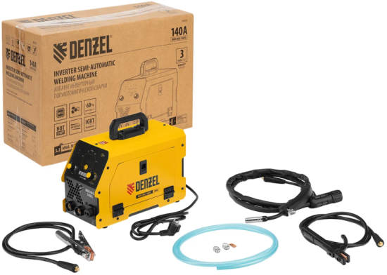 Аппарат инвертор. полуавтомат. сварки Mini MIG-140FG, 140 А, ПВ 60%// Denzel 94322