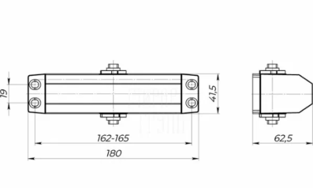 Доводчик дверной DCTR80-140 (TDR-140) белый 47561