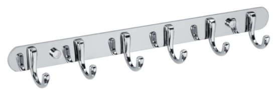Крючки на планке 6 шт.B8816