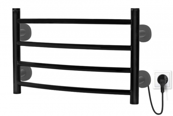 Полотенцесушитель электрический I-TECH TANGO 50Вт 53*40 черный матовый. правый П4
