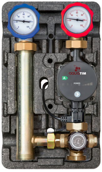 Насосная группа быстрого монтажа NG-TK-0101 с термостатическим клапаном 