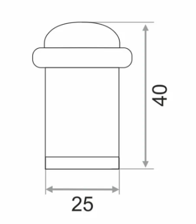 Ограничитель напольный D40 H40 черный матовый 1/12 206097