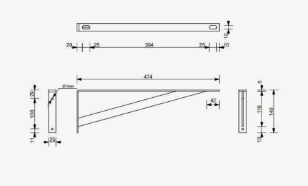 Кронштейн к раковине ЭСТЕТ Dallas  75154/127086