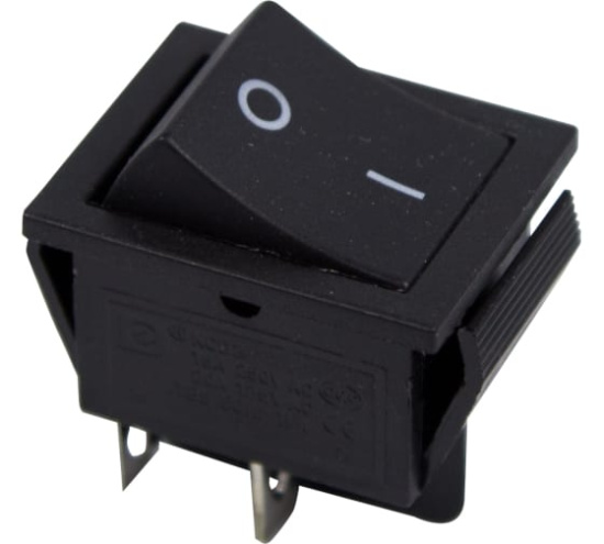 Выключатель клавишный 250V 15A ON-OFF черный (RWB-501, SC-767) 36-2310