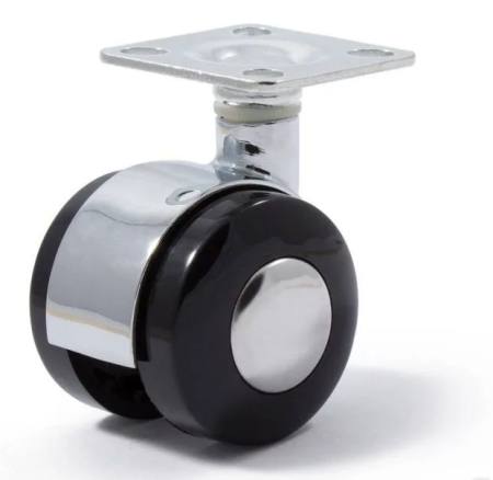 Опора ролик D50 (колесо, хром вставка), площадка6813