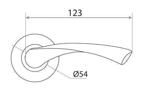 Ручка раздельная Х11 графит 204738