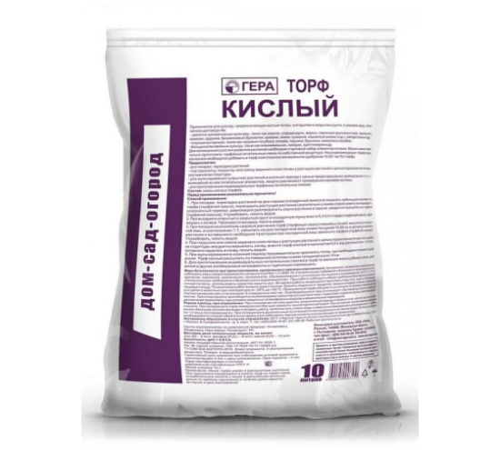Торф кислый 10л Верховой Сибирский