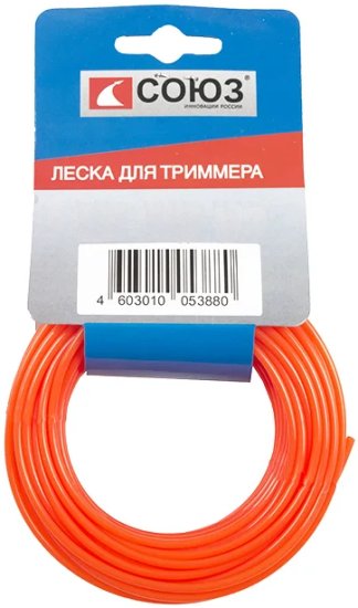 Леска для триммера КРУЧ.КВАДРАТ, 2,0мм х 15м СОЮЗ ТЛ3535-2,0-S-15