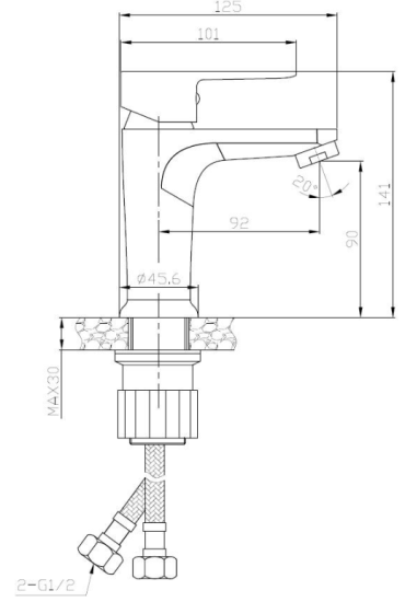 Смеситель для раковины ESKO SNOW white SW 26TW