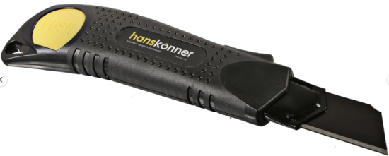 Нож Hanskonner 25мм, быстрая разблокир. лезвие SK2 0,7мм HK1076-08-03
