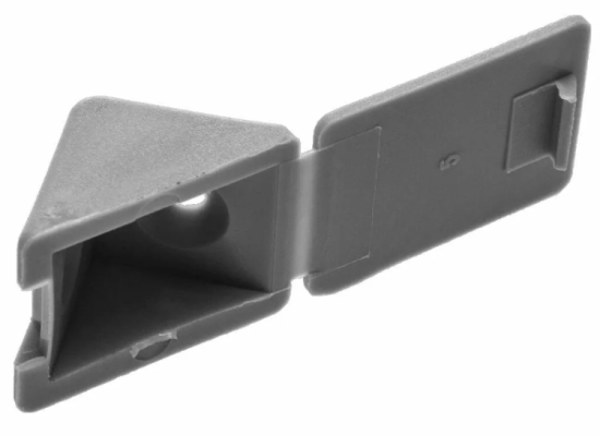 Уголок мебельный с шурупом, цвет св-серый, 4,0х15мм, 4шт./ЗУБР 4-308256-6