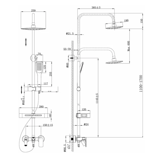 Смеситель для ванны LEMARK Тропик, LM7002C 107746