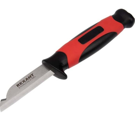 Нож монтажника с чехлом, 67мм, лезв.REXANT 12-4939