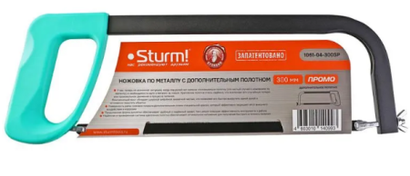 Ножовка по металлу Sturm!1061-04-300SP,доп.полотно,пласт.ручка