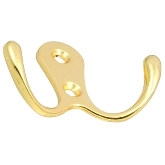 Крючок 2-х рожковый (золото) 54/302035
