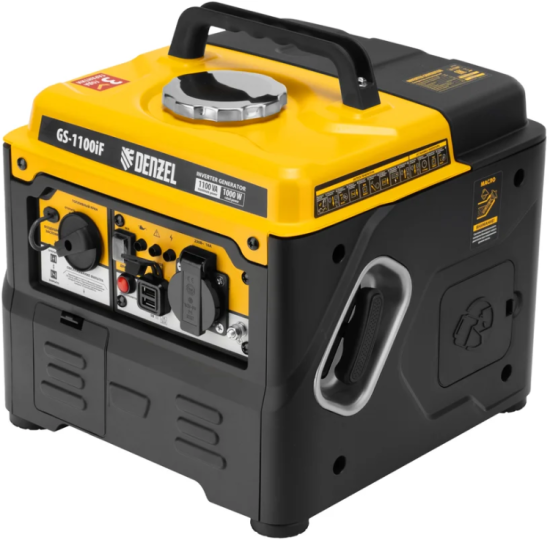 Генератор инверторный GS-1100iF, 1,1 кВт, 230 В, ручной старт// DENZEL 94706