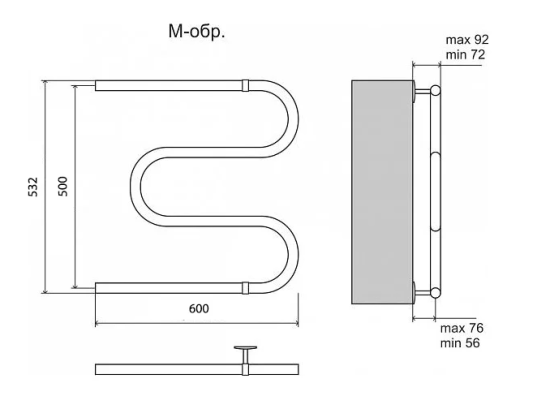 ПСШ М-образный 600*500 1" НС-6