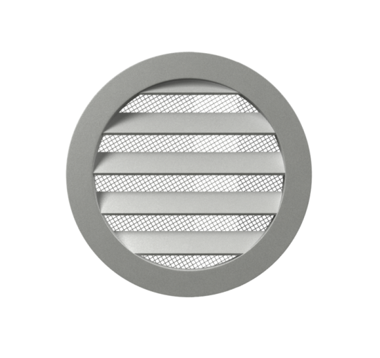 Решетка круглая D150 алюмин с фланцем D125 12,5РКМ