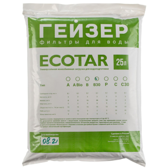 Загрузка Экотар B30 (25 л) ГЕЙЗЕР 40084