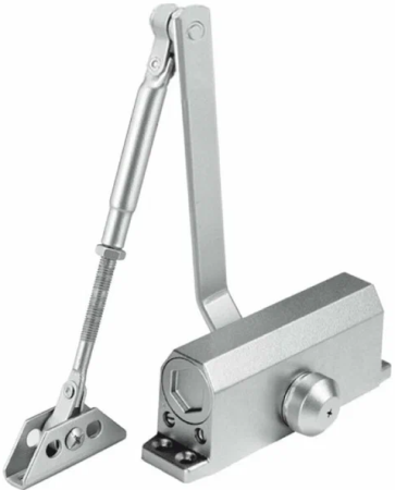 Доводчик дверной L-8222 до 45кг, серебро DORF ECONOMY