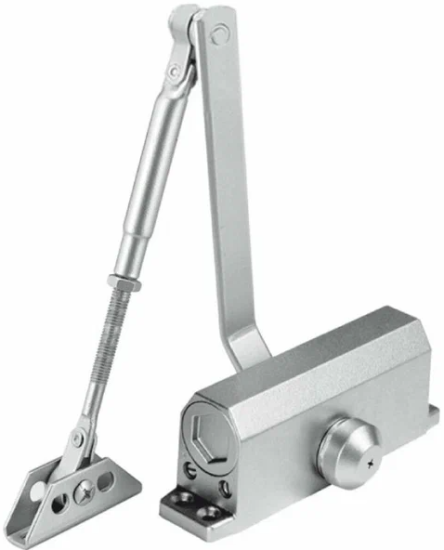 Доводчик дверной L-8222 до 45кг, серебро DORF ECONOMY