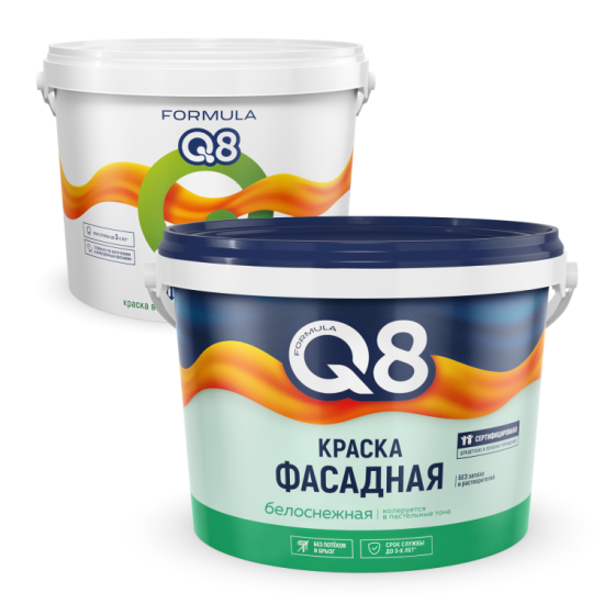 Краска ВД фасадная белоснежн. 25кг F Q8 Престиж