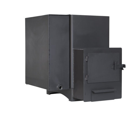 Печь банная "Копеечка" с выносным топочным каналом 15/115