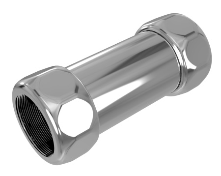 Соединение для ПС прямое 1"х3/4" г/г (хром)