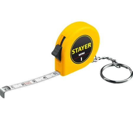 Рулетка STAYER MINI 1м х 6мм, рулетка-брелок 34140-1_z01