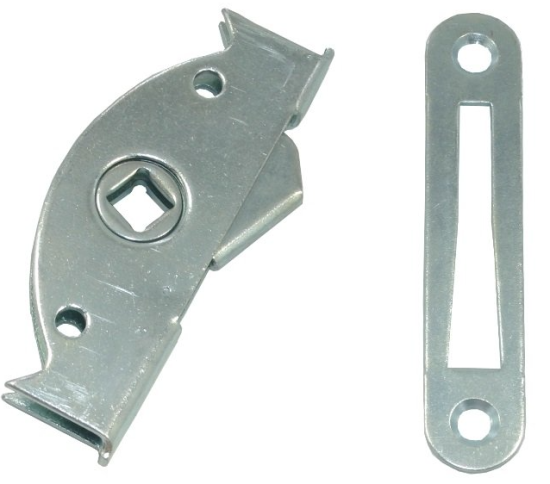 Завертка врезная ЗР3  с планкой, цинк 