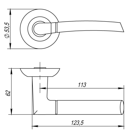 Ручка раздельная ARDEA TL/HD ABG-6 зеленая бронза 37571