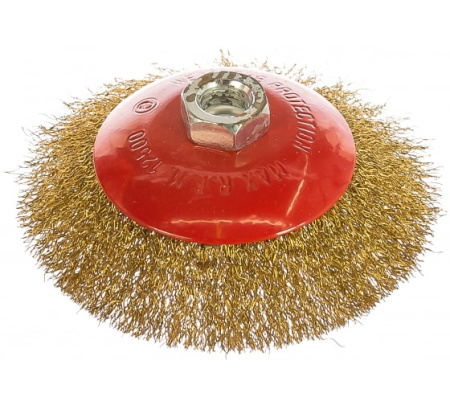 Щетка для УШМ 115мм, М14, "тарелка", витая проволока// Matrix 74612