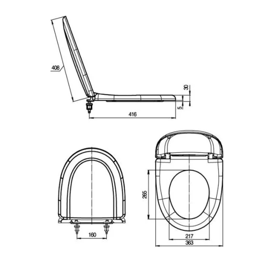 Сиденье для унитаза ВестМ Белый