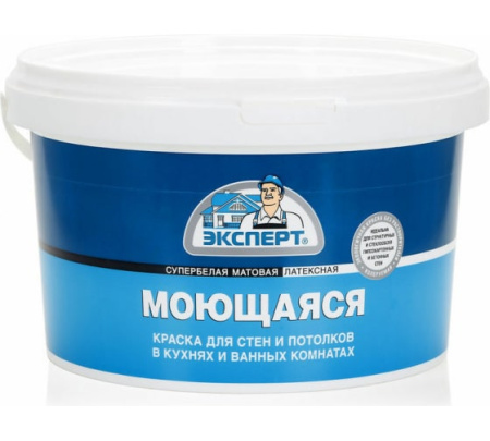Краска ВД Эксперт моющаяся супербелая 28кг 17397/17371