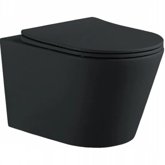Унитаз подвесной AQUATEK Bera 525*360*320 б/о черный мат. 131651