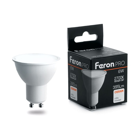 Лампа светодиодная LB-1606 GU10 6W 230V 2700К OSRAM LED 38086