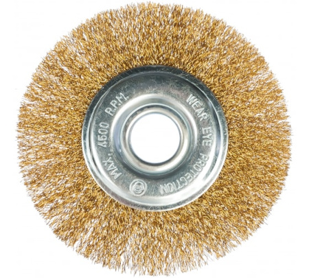 Щетка для УШМ 125мм, плоская, латунь, Matrix 74656